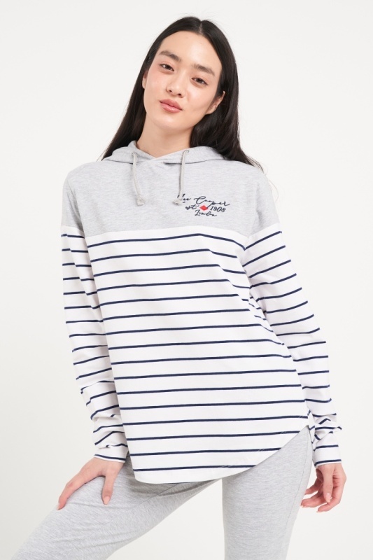 Lee Cooper - Hanorac dama cu dungi si detalii - Img 7