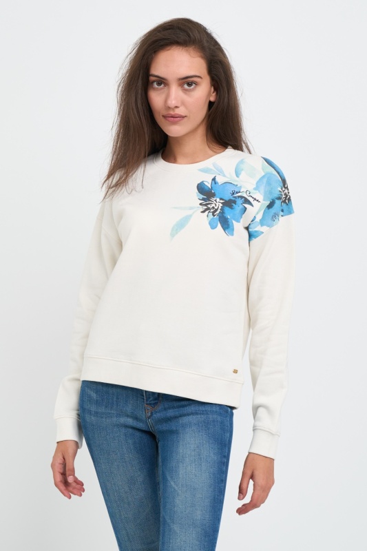 Lee Cooper - Hanorac dama cu imprimeu floral si logo - Img 6