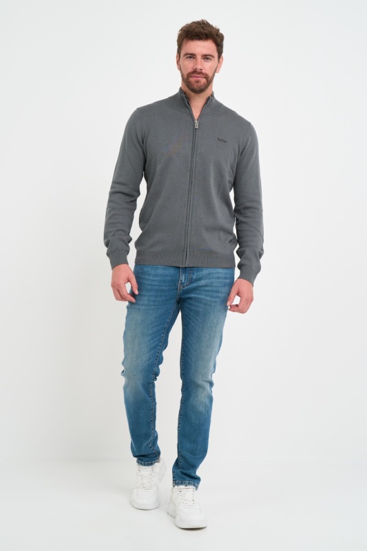 Lee Cooper - Pulover barbat de culoare uniforma cu fermoar - Img 6