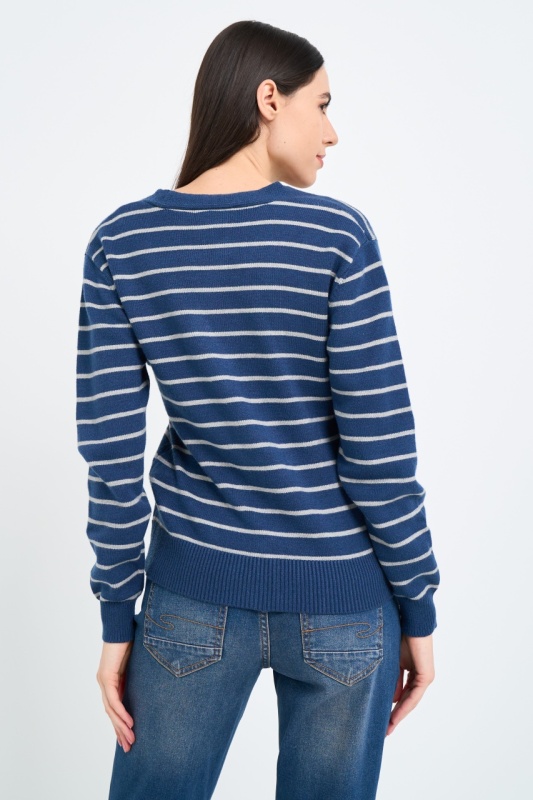 Lee Cooper - Pulover dama cu model in dungi - Img 2