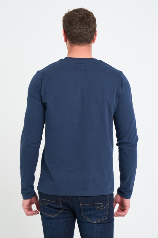 Lee Cooper - Tricou barbat cu maneca lunga cu imprimeu logo - Img 2
