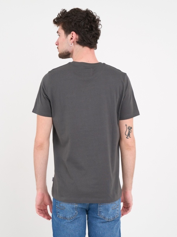 Lee Cooper - Tricou barbat de culoare uniforma cu detalii logo - Img 2