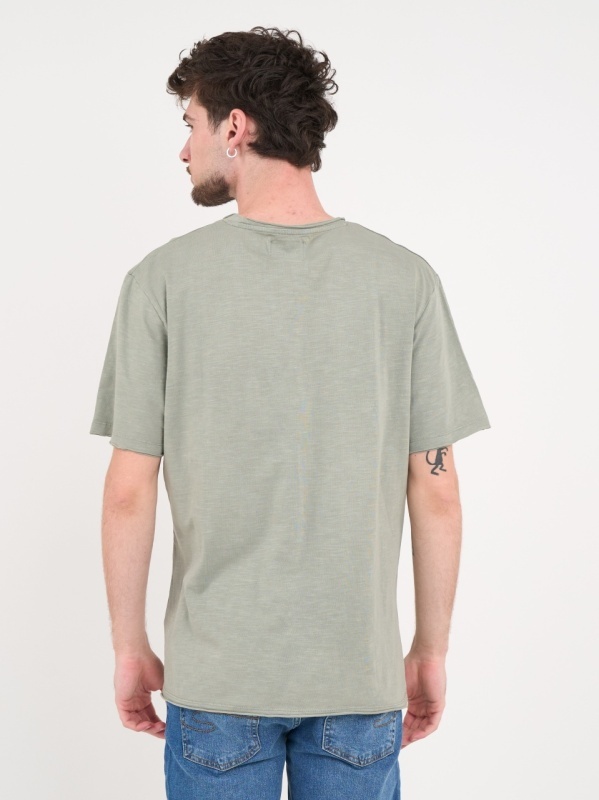 Lee Cooper - Tricou barbat de culoare uniforma cu detalii - Img 3