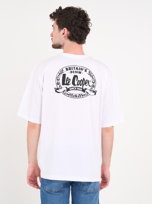 Lee Cooper - Tricou barbat de culoare uniforma cu imprimeu logo - Img 4