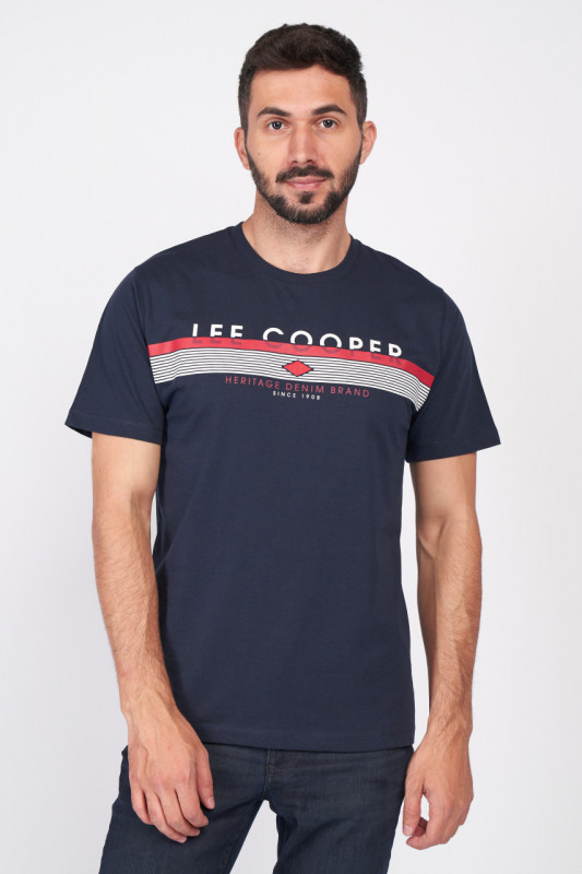 Lee Cooper - Tricou barbat din bumbac cu imprimeu logo