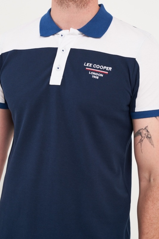 Lee Cooper - Tricou barbat polo cu detalii logo - Img 4