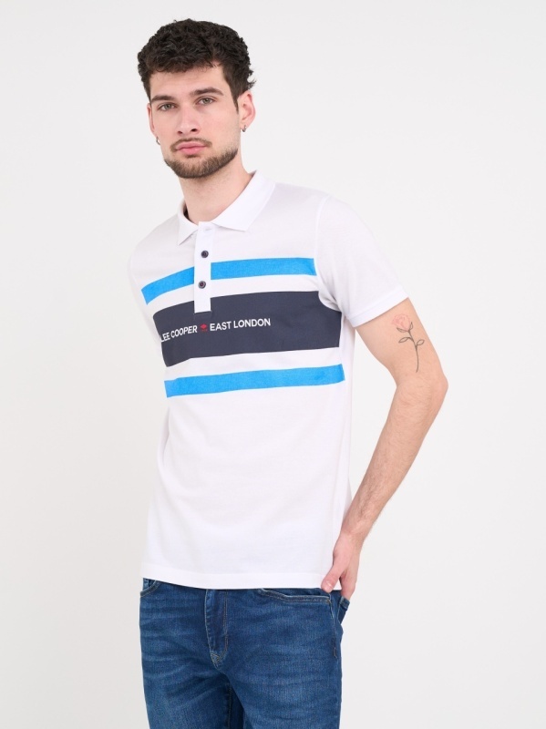 Lee Cooper - Tricou barbat polo cu imprimeu logo - Img 8