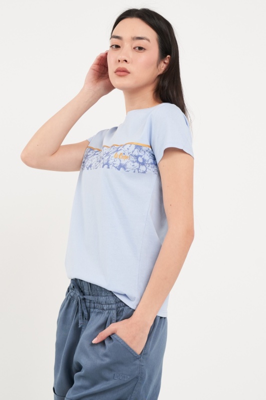 Lee Cooper - Tricou dama cu imprimeu floral cu logo - Img 5