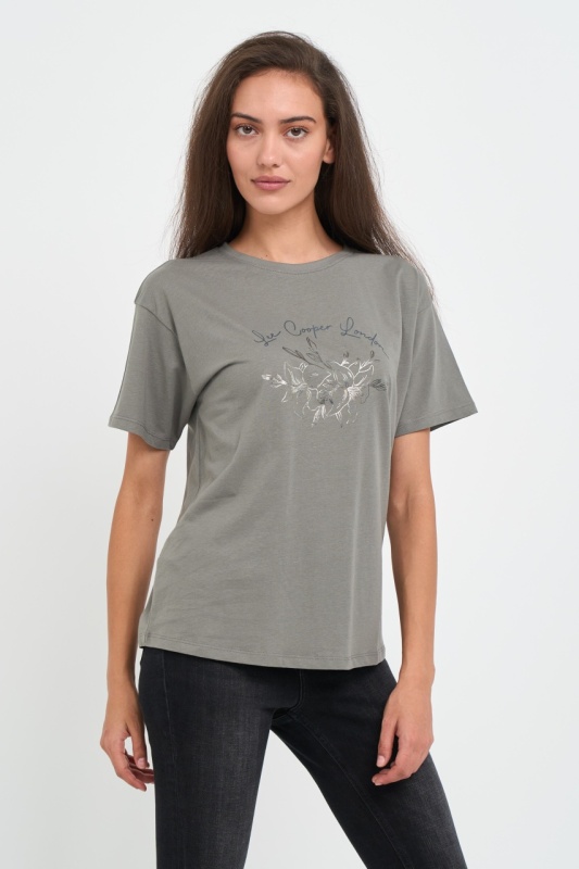 Lee Cooper - Tricou dama cu imprimeu logo - Img 3