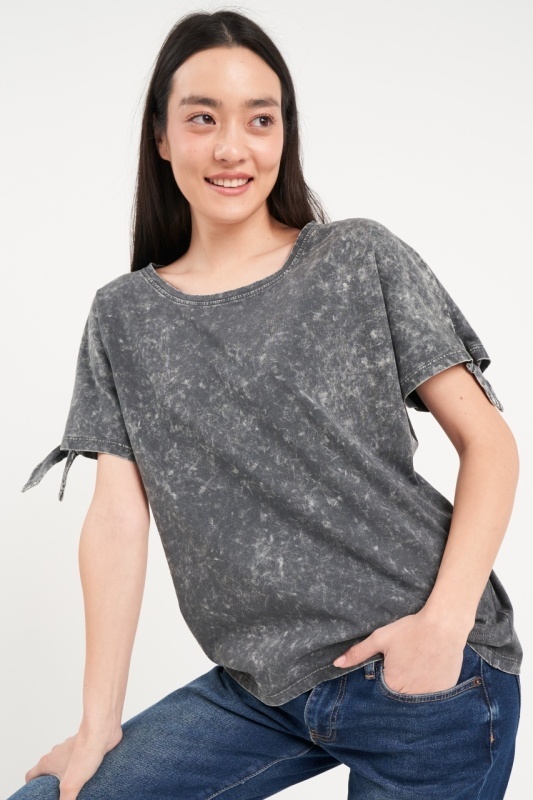 Lee Cooper - Tricou dama cu maneca scurta de culoare uniforma - Img 2
