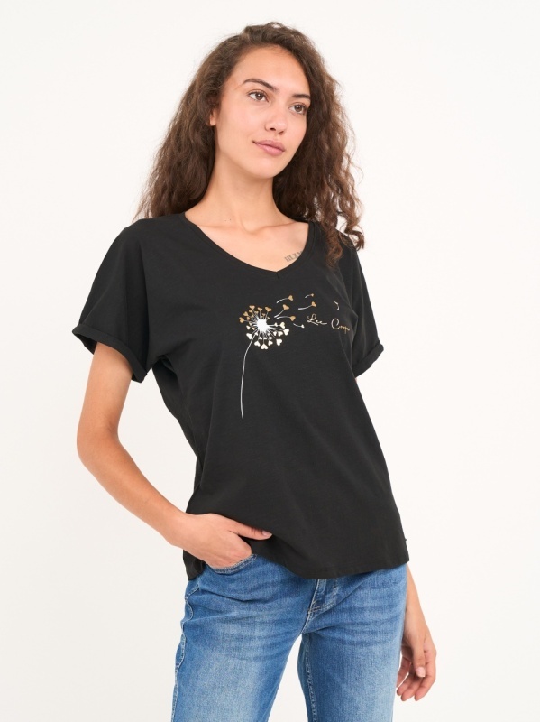Lee Cooper - Tricou dama cu maneca scurta si imprimeu - Img 4