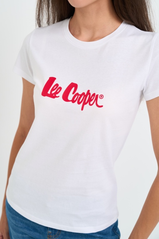 Lee Cooper - Tricou dama cu maneca scurta si logo aplicat - Img 4