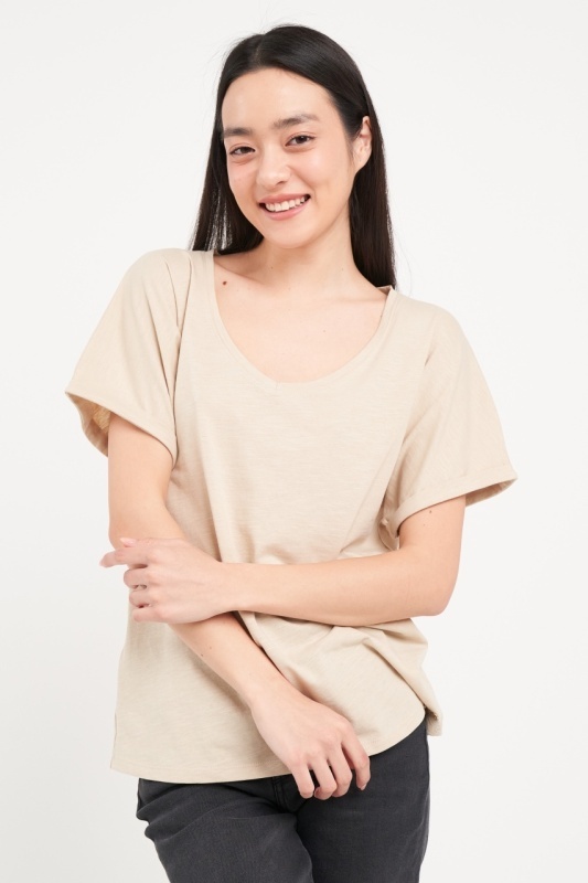 Lee Cooper - Tricou dama de culoare uniforma cu imprimeu grafic - Img 5
