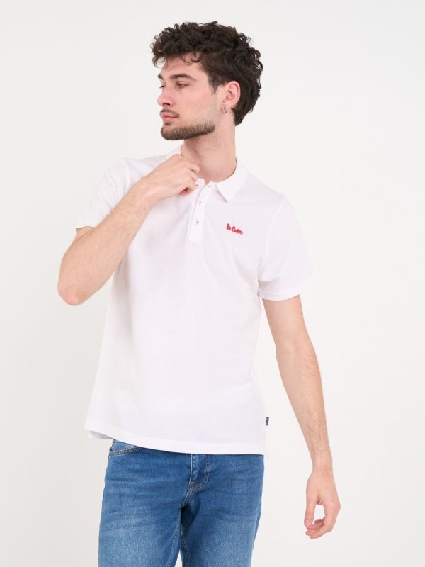 Lee Cooper - Tricou polo barbat de culoare uniforma - Img 7