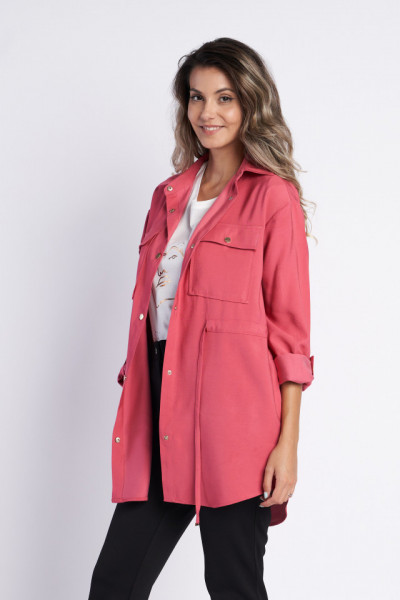 Montecristo - Rochie tip camasa lunga cu snur pentru ajustare