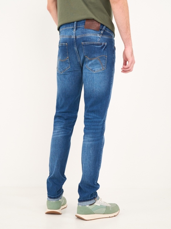 Timeout - Blugi barbat slim cu aspect decolorat - Img 2