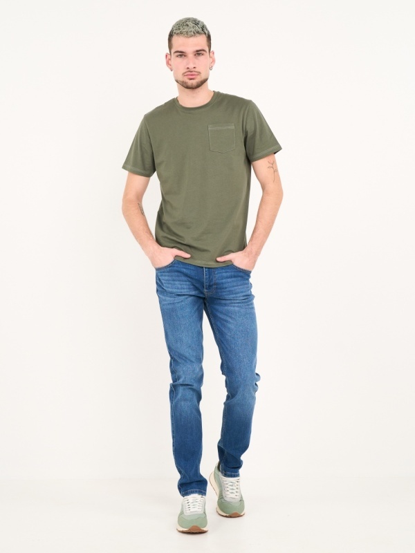Timeout - Blugi barbat slim cu aspect decolorat - Img 11