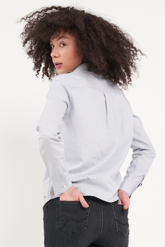 Timeout - Camasa dama de culoare uniforma cu logo aplicat - Img 4