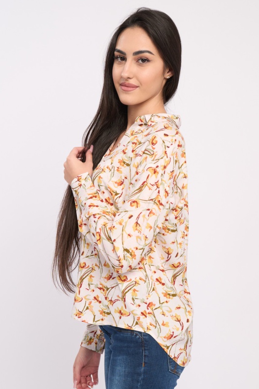 Timeout - Camasa dama maneca lunga cu model floral - Img 5