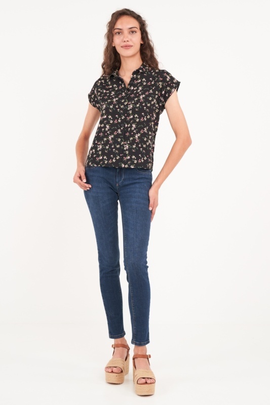 Timeout - Camasa dama maneca scurta cu imprimeu floral - Img 6