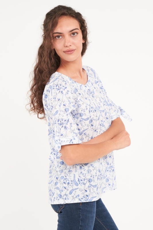 Timeout - Camasa dama maneca scurta cu imprimeu floral - Img 2