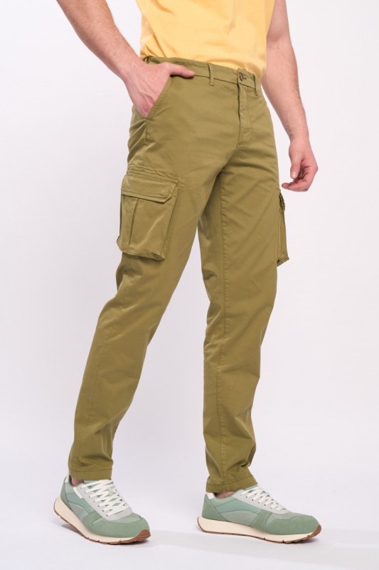 Timeout - Pantaloni cargo barbati de culoare uniforma - Img 4