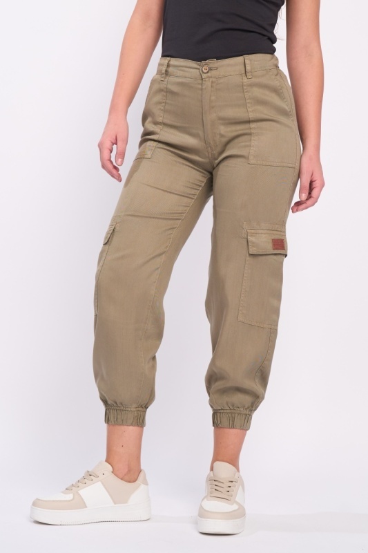 Timeout - Pantaloni lungi dama cu buzunare de culoare uniforma - Img 3