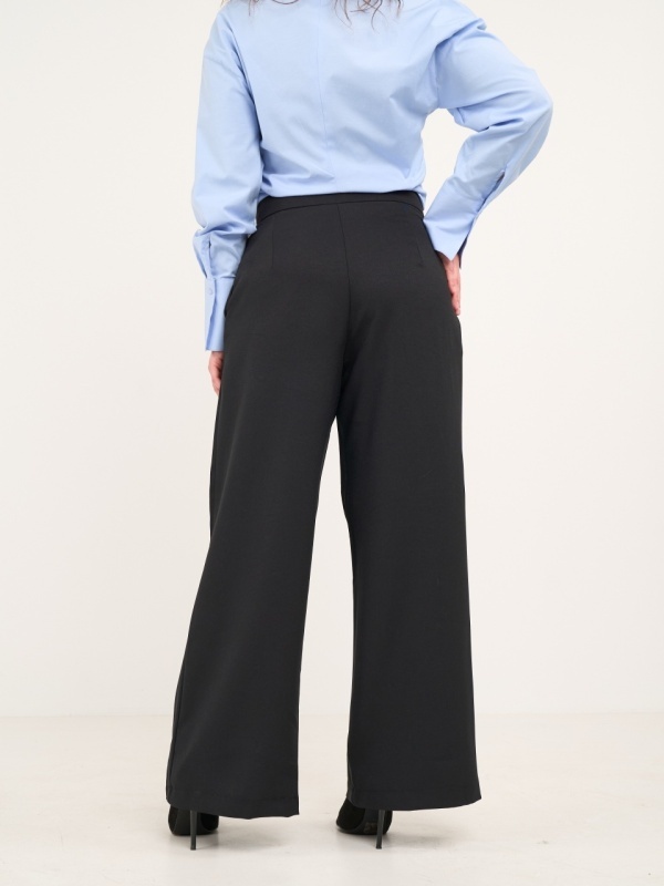 Timeout - Pantaloni lungi dama cu buzunare de culoare uniforma - Img 3