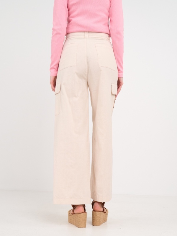 Timeout - Pantaloni lungi dama cu buzunare de culoare uniforma - Img 5