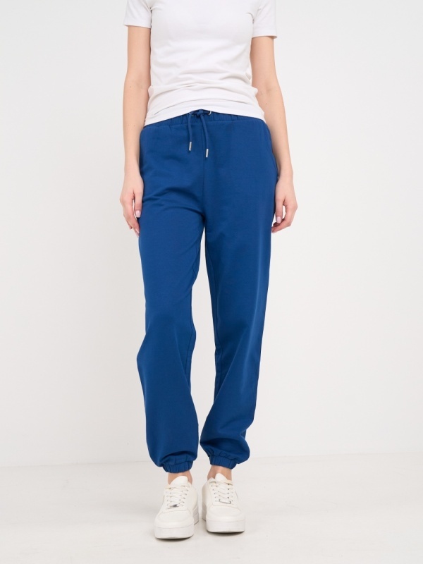 Timeout - Pantaloni sport dama cu buzunare de culoare uniforma - Img 5