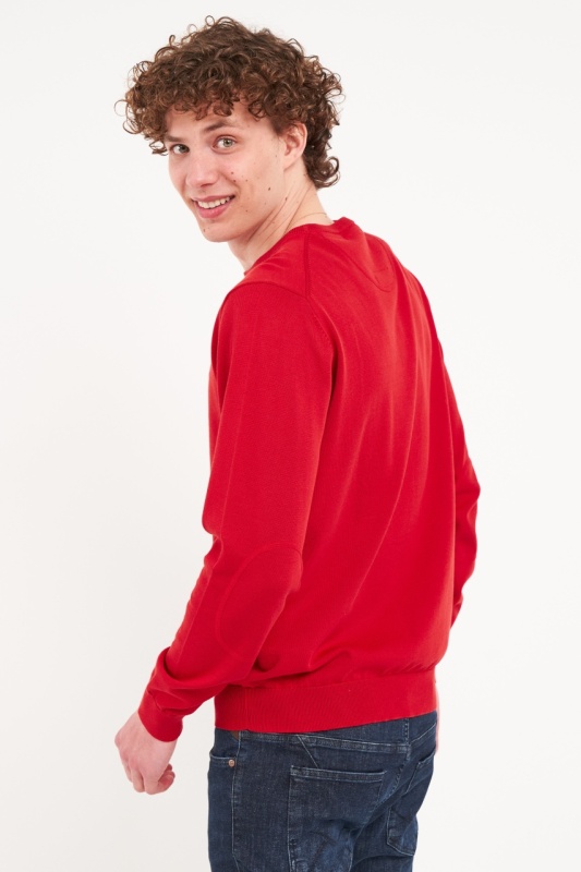 Timeout - Pulover barbat de culoare uniforma cu logo - Img 3