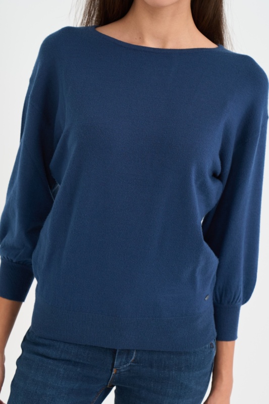 Timeout - Pulover dama de culoare uniforma si logo aplicat - Img 3