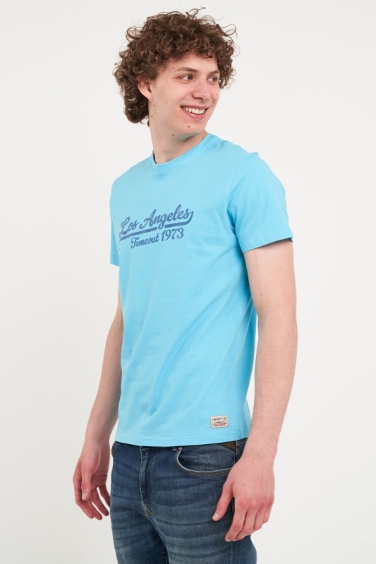 Timeout - Tricou barbat cu maneca scurta si imprimeu logo - Img 2