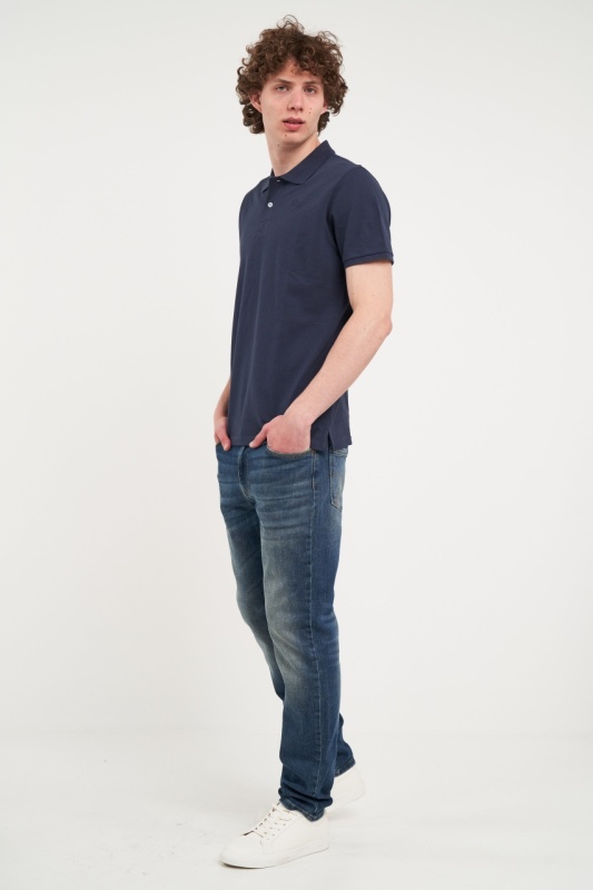 Timeout - Tricou barbat polo de culoare uniforma - Img 6