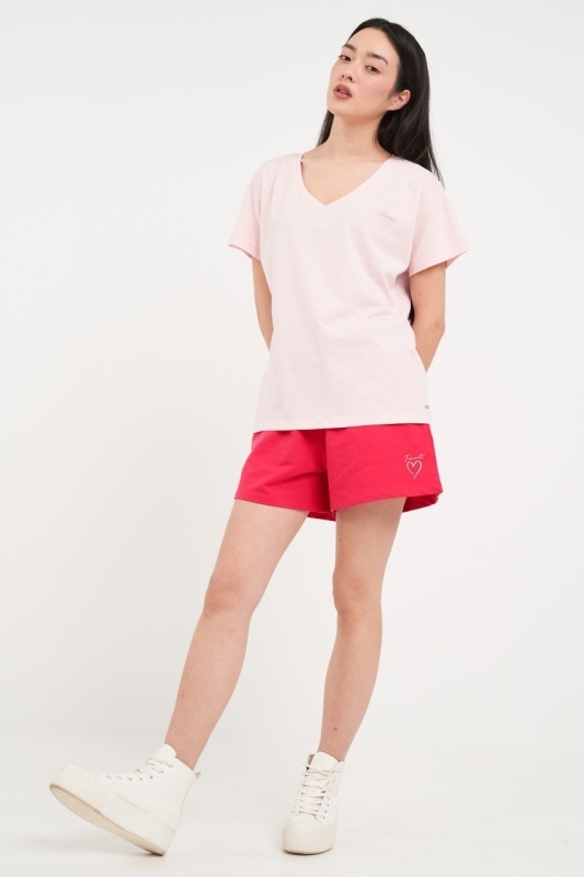 Timeout - Tricou dama cu maneca scurta de culoare uniforma - Img 7