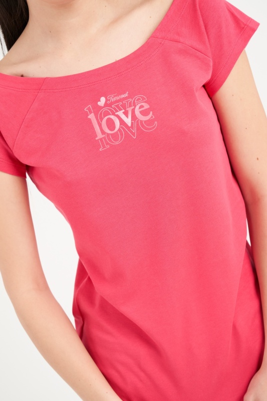 Timeout - Tricou dama cu maneca scurta de culoare uniforma - Img 4