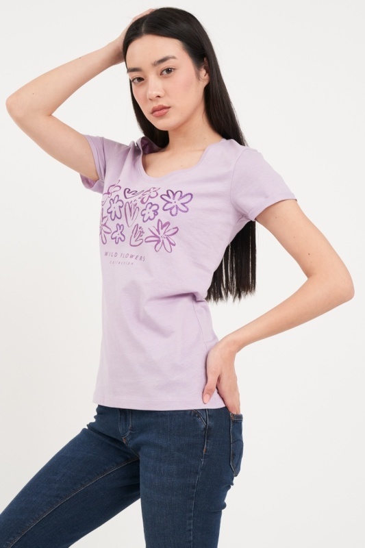 Timeout - Tricou dama cu maneca scurta si imprimeu grafic - Img 6