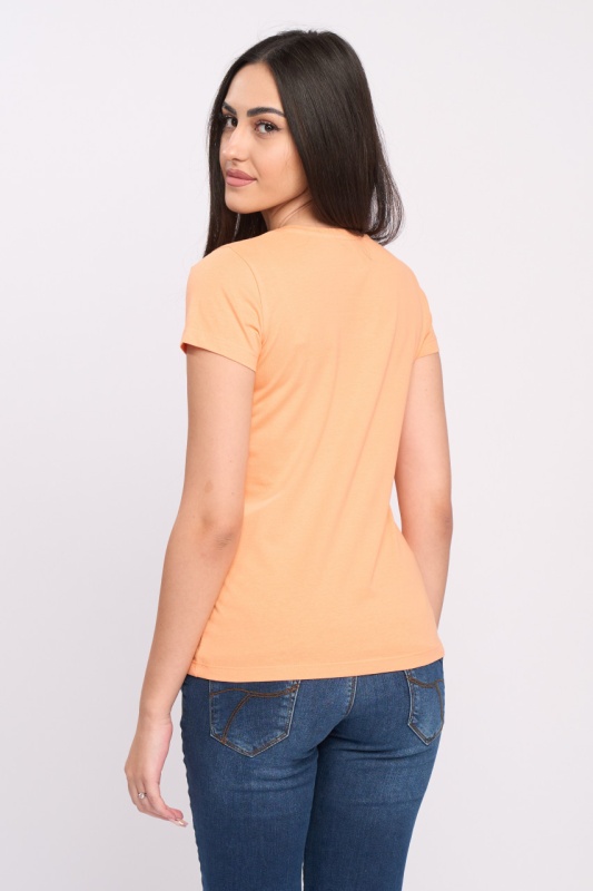 Timeout - Tricou dama maneca scurta cu imprimeu si decolteu in V - Img 3