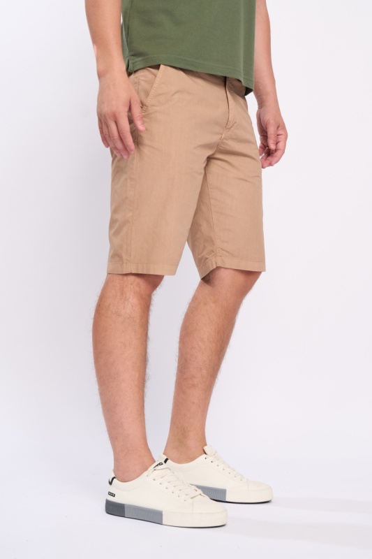 Kenvelo - Bermude barbat de culoare uniforma cu buzunare oblice - Img 5