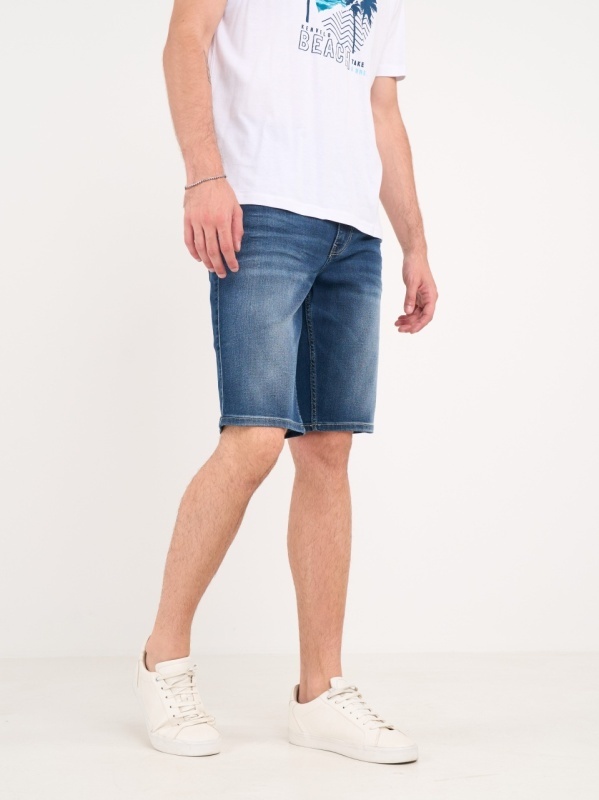 Kenvelo - Bermude barbat din denim cu aspect usor decolorat - Img 9
