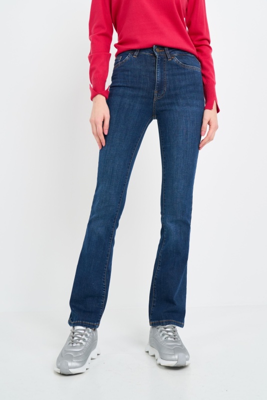 Kenvelo - Blugi dama bootcut cu aspect usor decolorat - Img 7