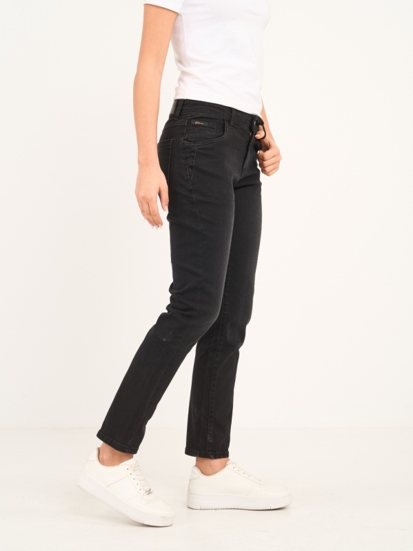 Kenvelo - Blugi dama boyfriend de culoare inchisa - Img 5