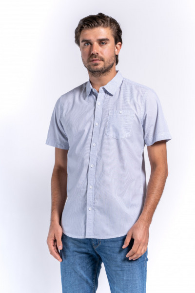Kenvelo - Camasa barbat cu maneca scurta de culoare uniforma