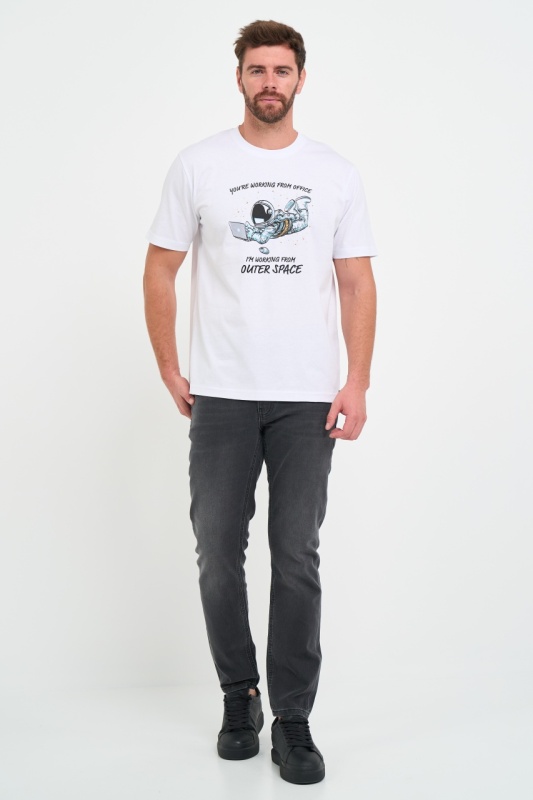 Kenvelo - Tricou barbat cu imprimeu astronaut - Img 7