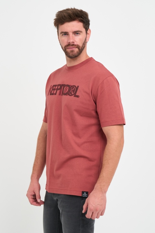 Kenvelo - Tricou barbat cu imprimeu texturat si logo - Img 6