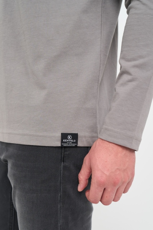 Kenvelo - Tricou barbat cu maneca lunga si buzunar - Img 2