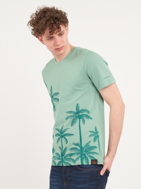 Kenvelo - Tricou barbat cu maneca scurta si imprimeu grafic - Img 6