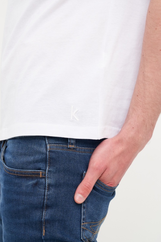 Kenvelo - Tricou barbat deculoare uniforma cu logo - Img 2
