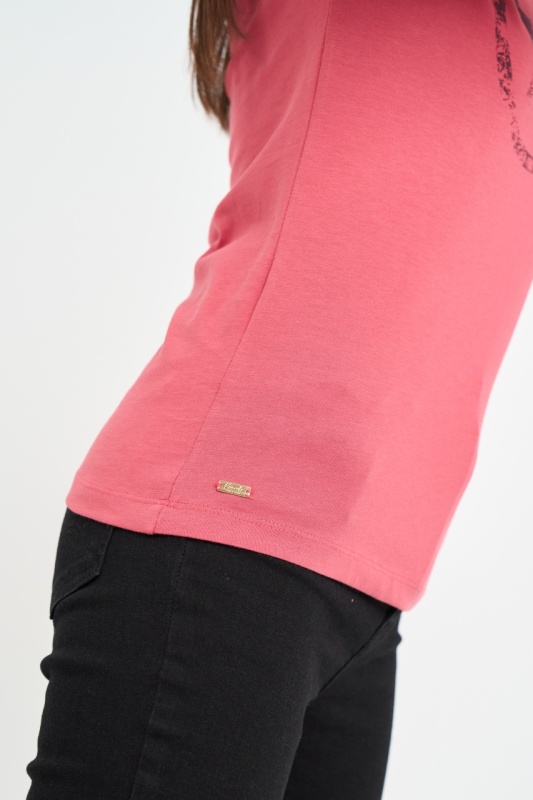 Kenvelo - Tricou dama cu maneca lunga si imprimeu logo - Img 2