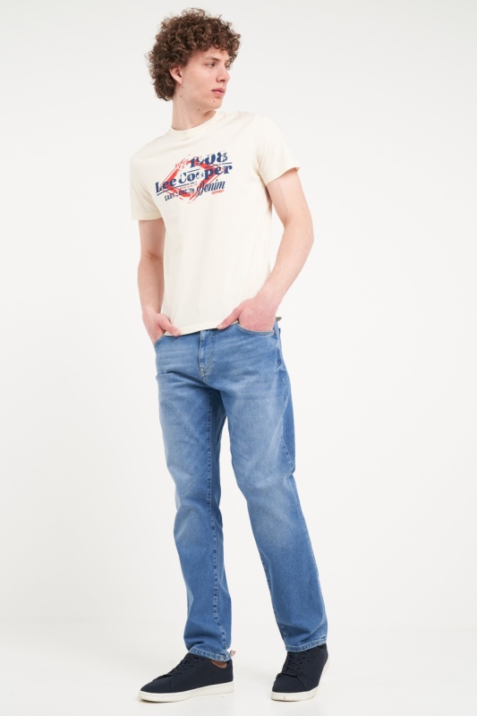 Lee Cooper - Blugi barbat regular cu aspect decolorat - Img 7